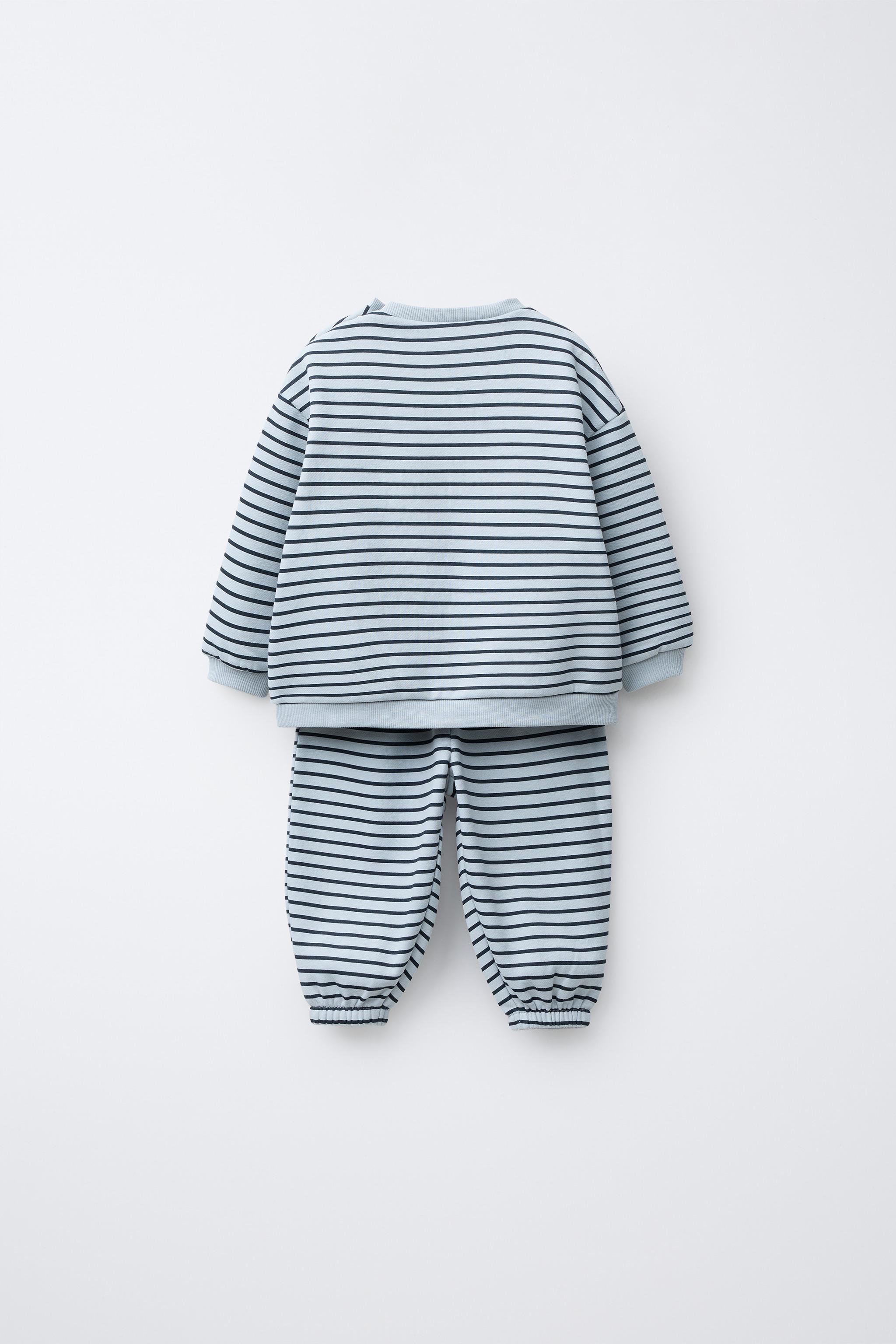 ENSEMBLE SWEAT-SHIRT ET PANTALON JOGGER À RAYURES